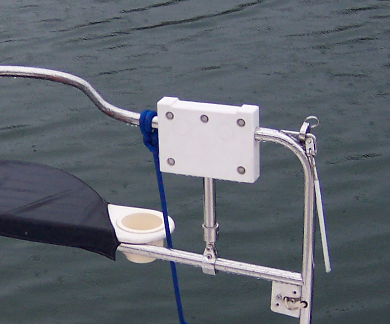 Outboard Motor Mount on Stern Pushpit - 2005 Hunter 36 | Sailboat ...