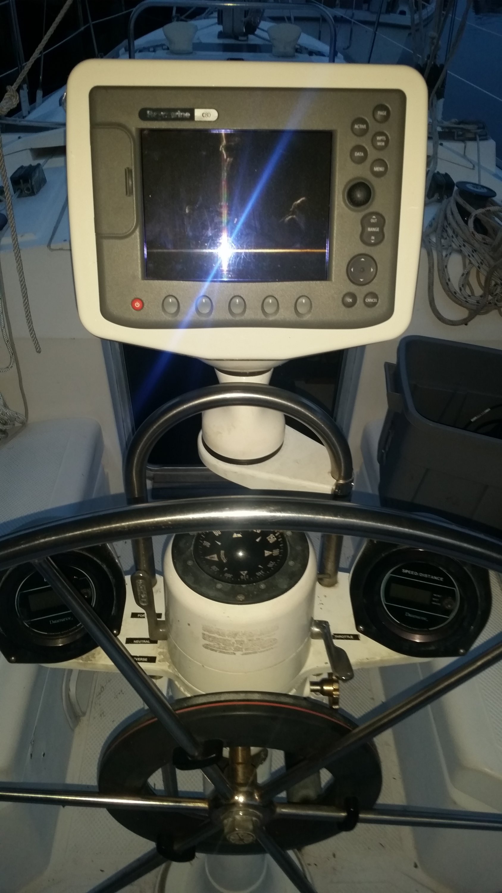 Mounted recylced Raymarine C80 MFD in a used Navpod. | Sailboat Owners ...