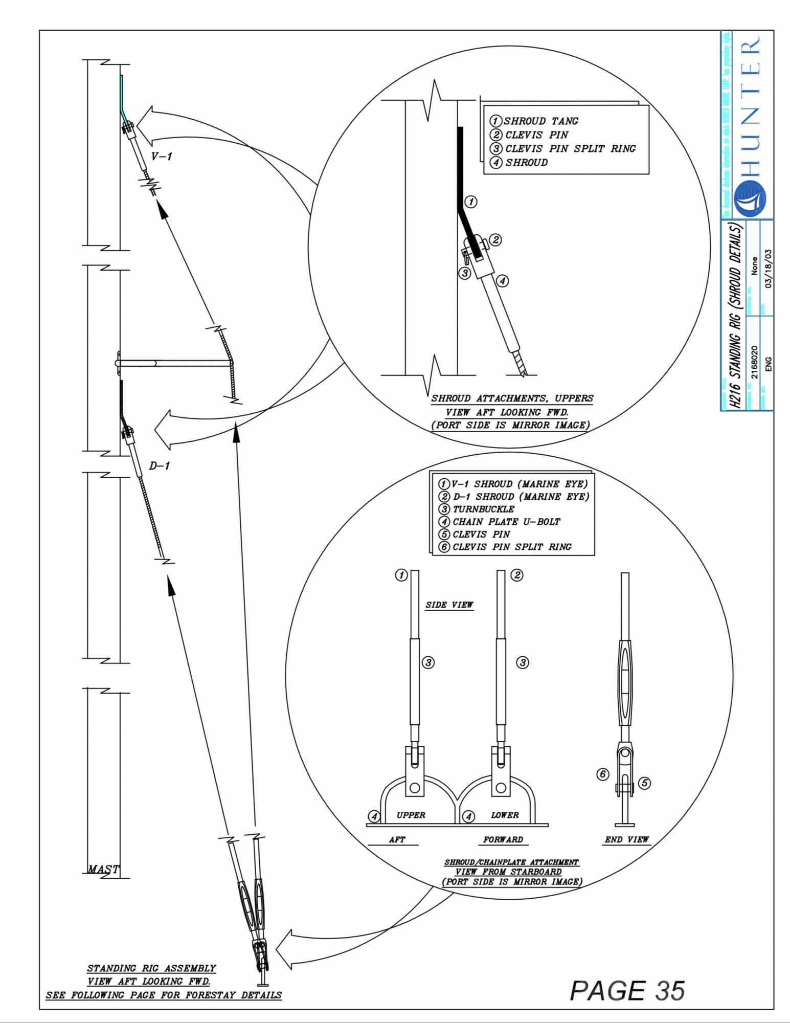 Hunter 216 standing rigging replacement | Sailboat Owners Forums