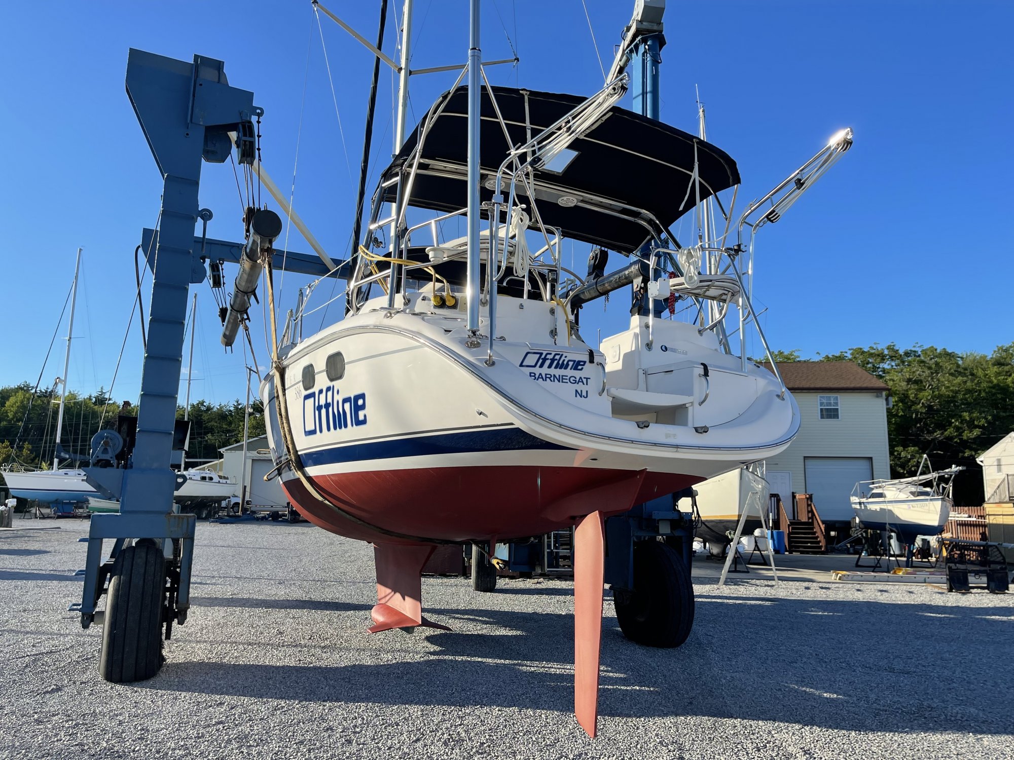 Hunter 386 dinghy davit | Sailboat Owners Forums