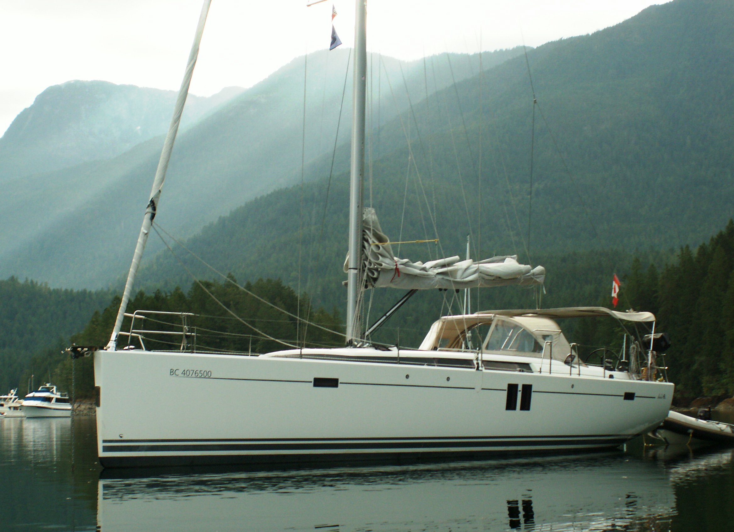 At anchor in Prideaux Haven.JPG