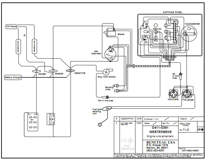 Beneteau 411Wiring Diagram.JPG