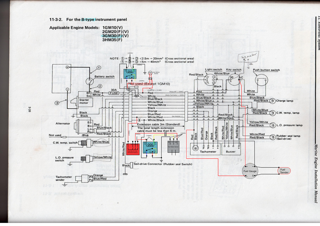 Engine, Water Sensor, Starter Relay - Wiring.png