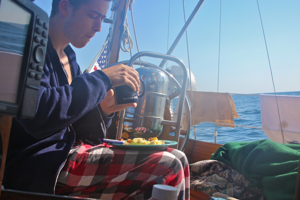Gulf Thomas breakfast, MJ sleeping.jpg