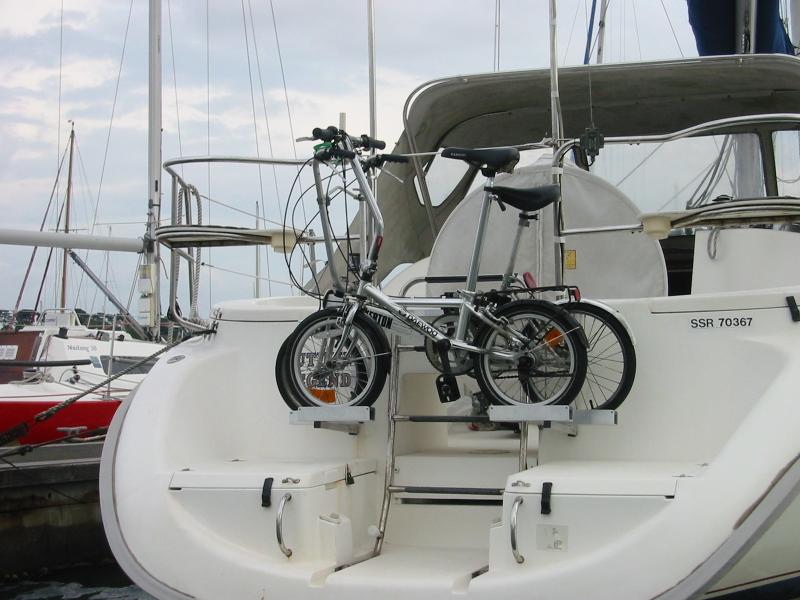 Boat bike clearance rack