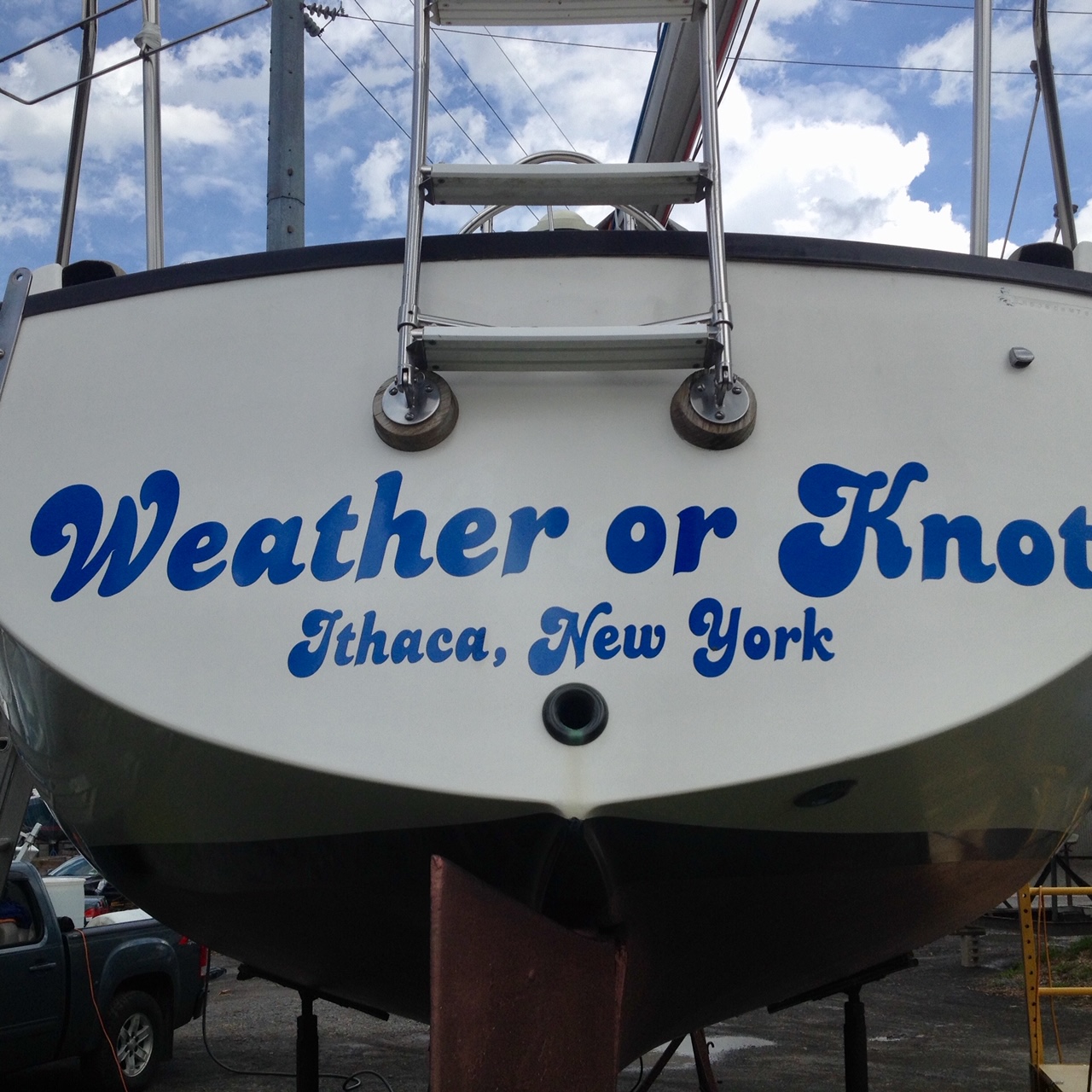 Registration and Name lettering for new to me boat