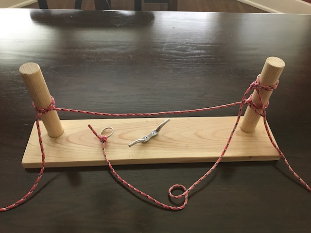 Learn to Tie Knot Tying Board With Rope 