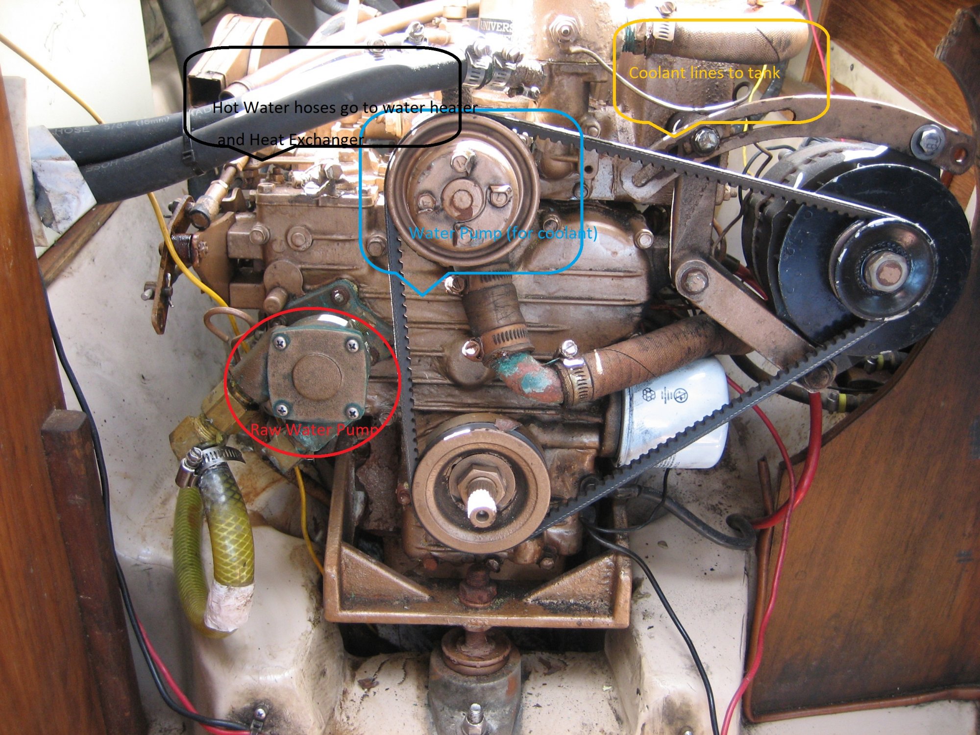Universal Diesel M18 overheating and coolant escaping from bleeder
