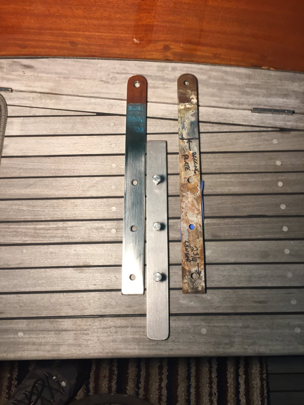 New chain plate and backing plate. .JPG