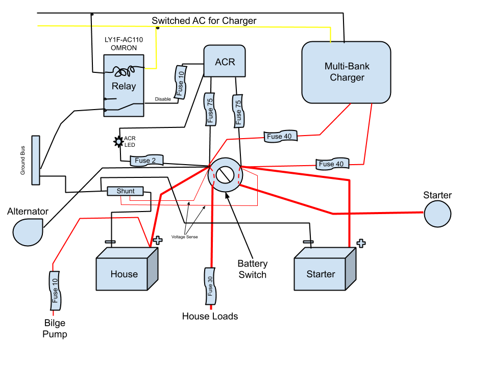 Ramble On - Battery, Charger & ACR - Wiring.png