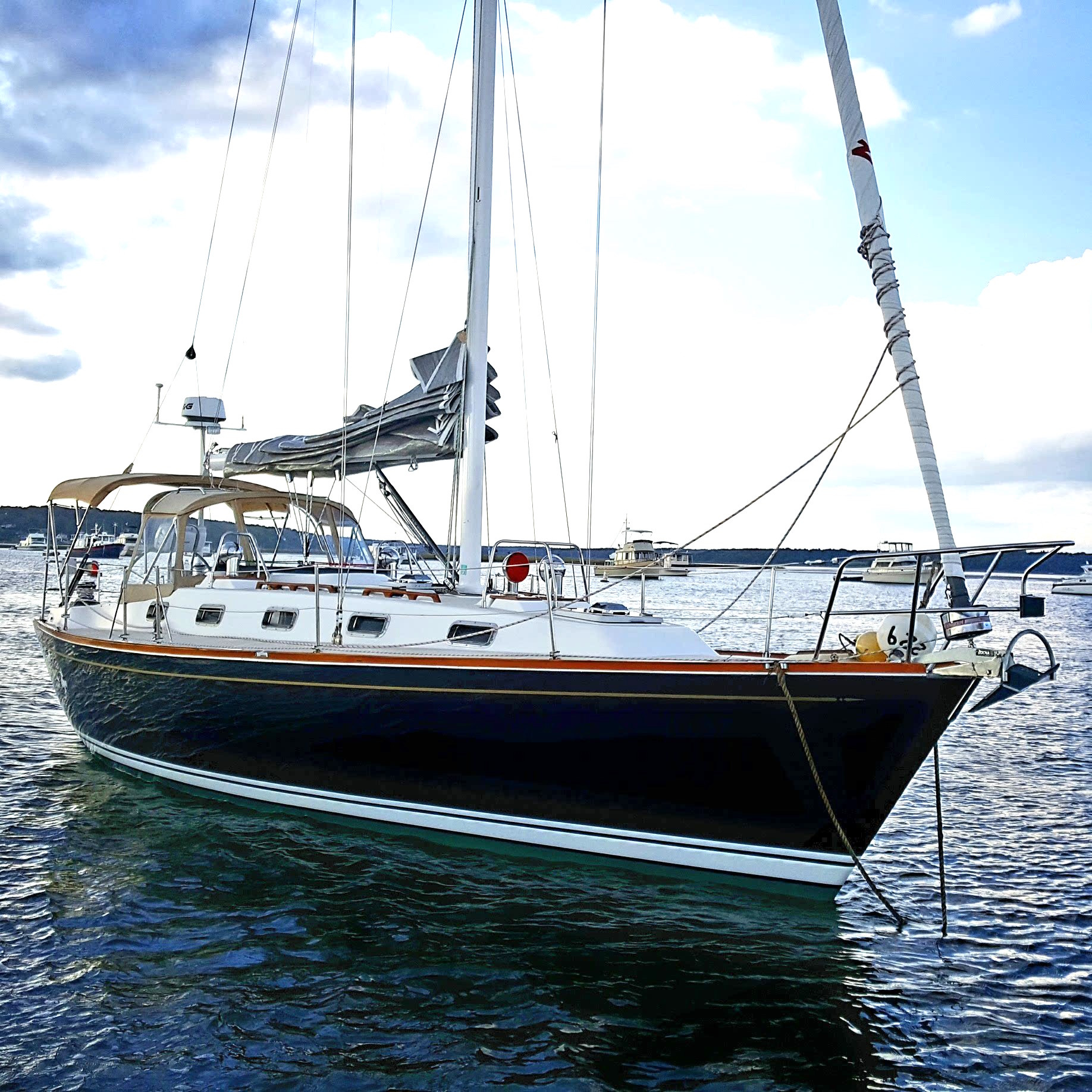 Sagittarius at mooring in Westport 9 SEP 2017.jpg