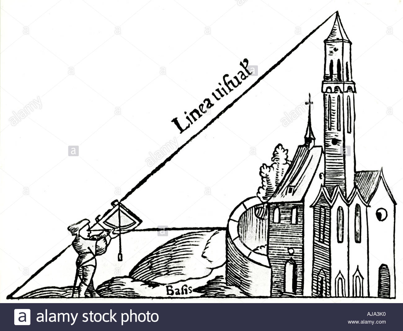 using-a-quadrant-with-a-plumb-bob-to-calculate-the-height-of-a-tower-AJA3K0.jpg