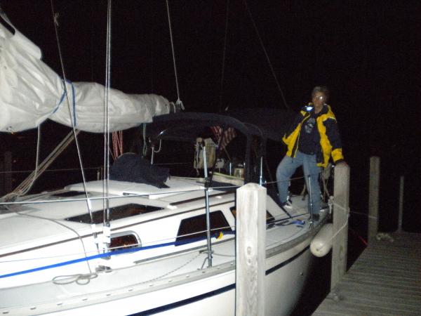 08 15 2009 my first mate arriving at Presque Isle, Mi 10:30PM