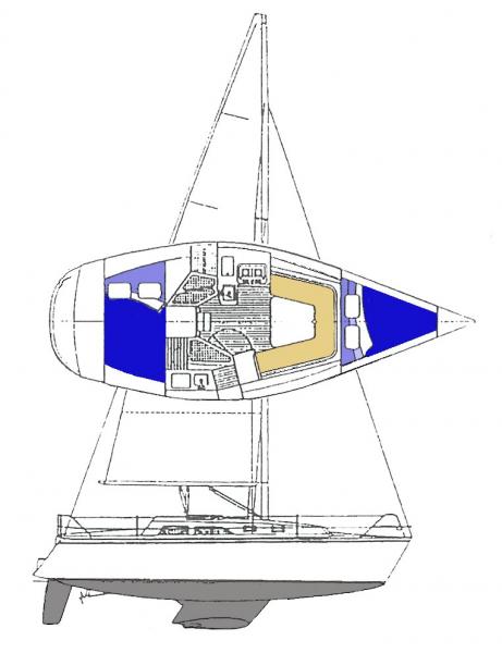 1991 Hunter 28 Line Drawings