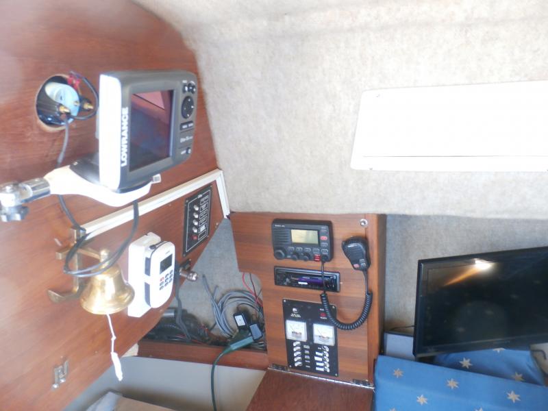 2014 JULY - Port Communication Station: GPS, VHS, Wham x 4, Stereo, AC-DC Circuit Panel, TV-DVD,