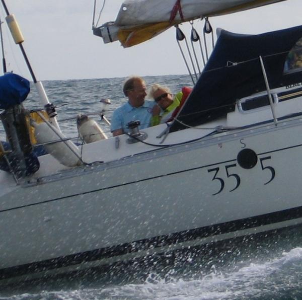 28 knots of wind and heavy reefing provided some uphill sections! (Jersey to Carteret 2008)