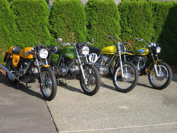 73' 750 Sport,  71' GT 750,  72' 450 RT,  70' 450 Jupiter