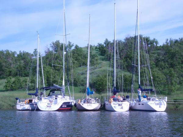 A confab at Berthhold Bay, Lake Sakakawea, ND