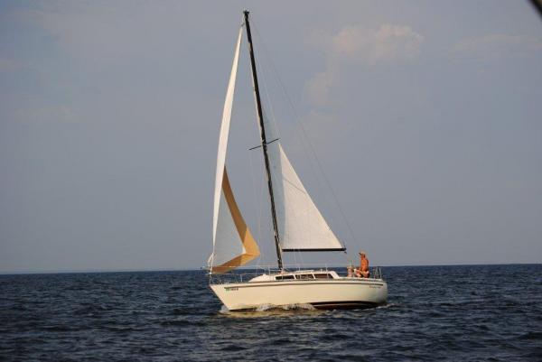 A view from the boat that we were racing.