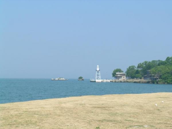 A view of the east coast of RIC &amp; the lighthouse.