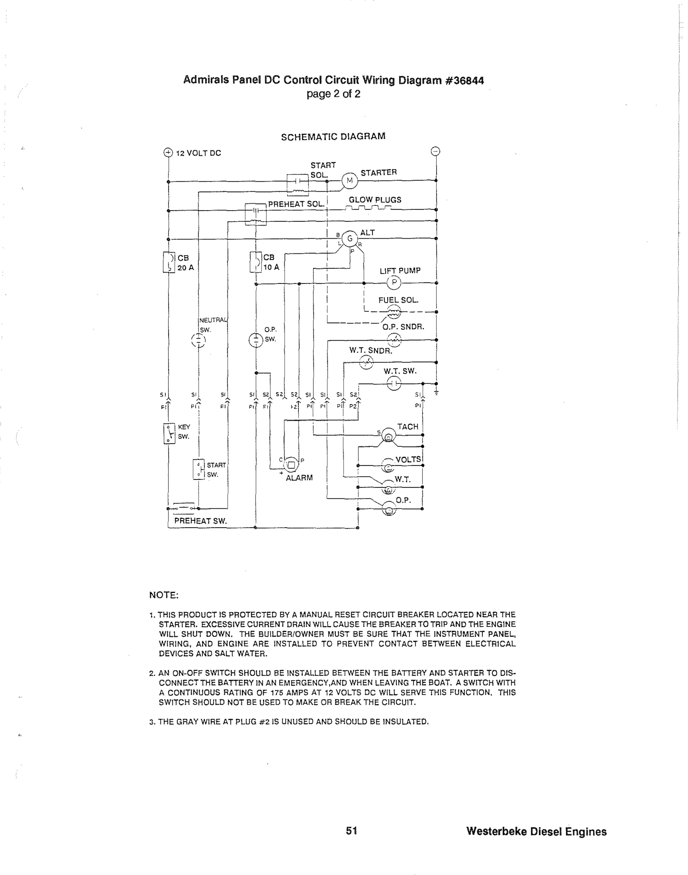 Admirals Panel Schematic P2