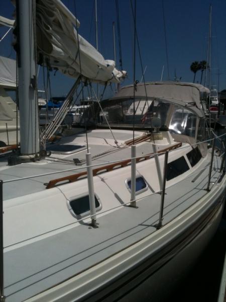 aft view, dodger bimini