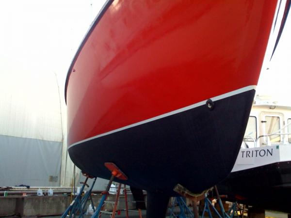 After repainting it. My Dad calls her a 10-foot boat, in that she looks good from 10 feet away. Don't hire me to paint your boat.