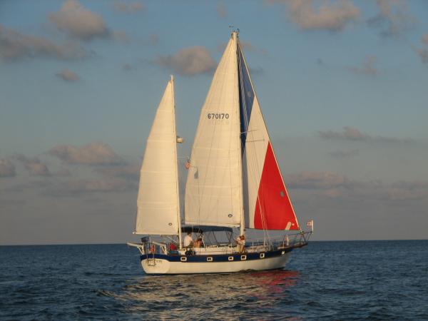 Afternoon sail in the Gulf of Mexico right off of Grand Isle, La. which is our home port.