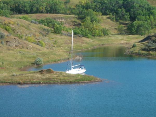 All by ourselves in Moose Bay - Lake Sakakawea, ND