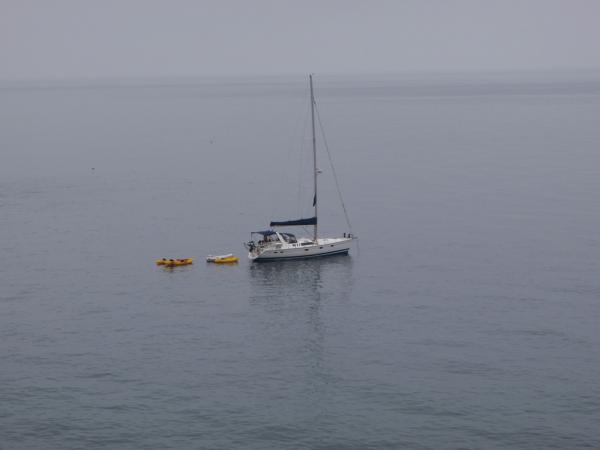 Anchored at Santa Cruz Island, CA.