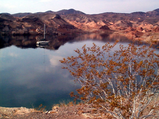 Anchored in Hidden Cove.