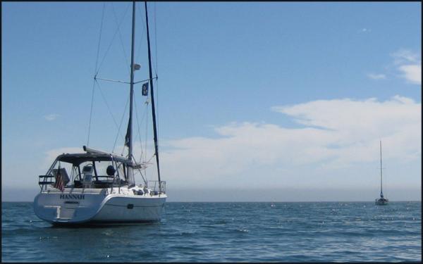 Anchored in Santa Cruz Bay