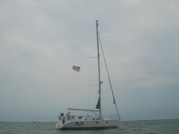 Anchored in the bight at Cape Lookout