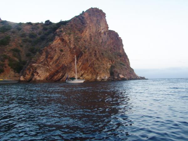 Anchored in the lee, Catalina Island