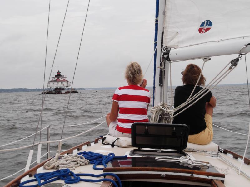 Approaching Thomas Point Light on the Chesapeake Bay