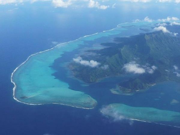 Ariel shot Raiatea Society Islands