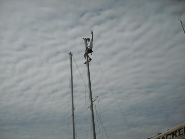 As soon as i got to the top... some monkey in a ski boat flew past an I went for a sweet little ride.