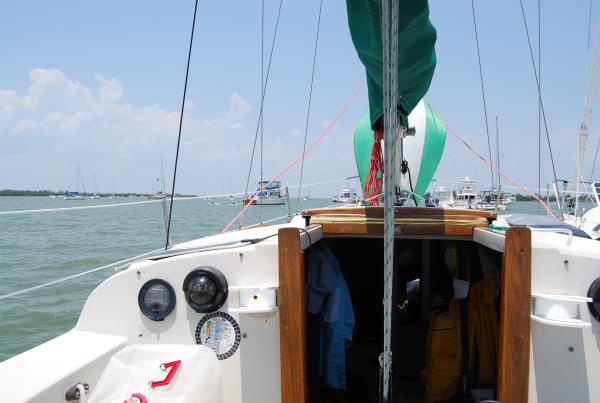 At anchor in Pelican Bay.