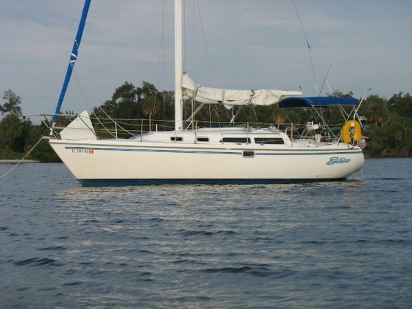 At anchor on the Manattee River, Bradenton, FL