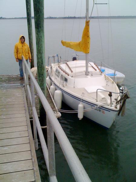 At Capers Island dock.