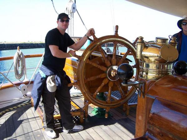 At the helm of Elissa