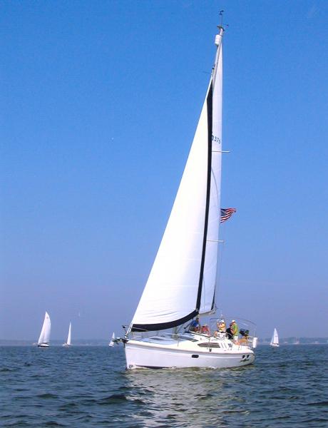 Beating to the windward mark in the 2006 Oriental Cup Regatta