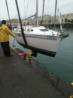 being hauled out at Winthrop harbor, IL