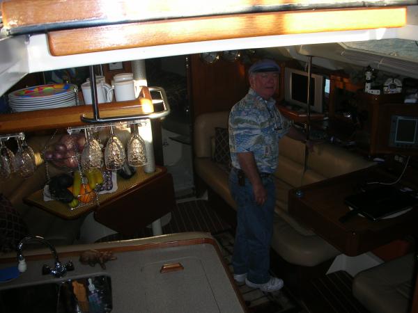 Below in AA2's well-stocked cabin