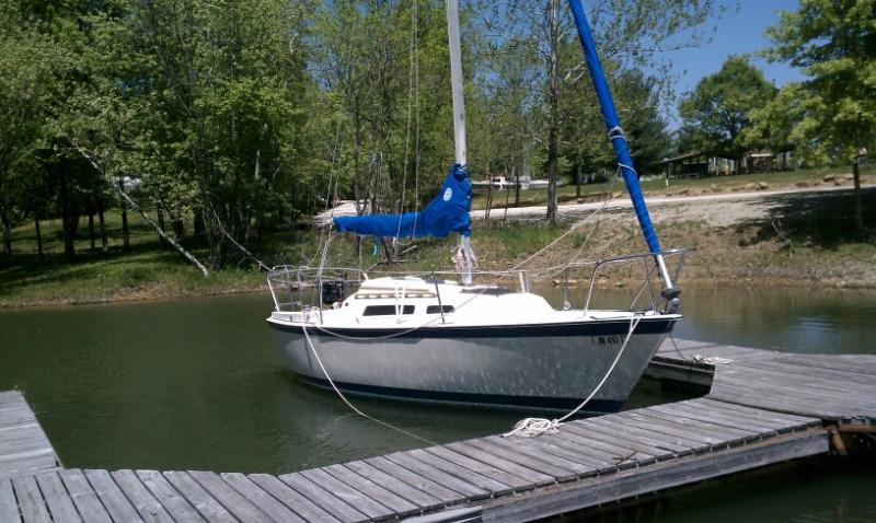 Billie Rae at rest, waiting for dock neighbors.