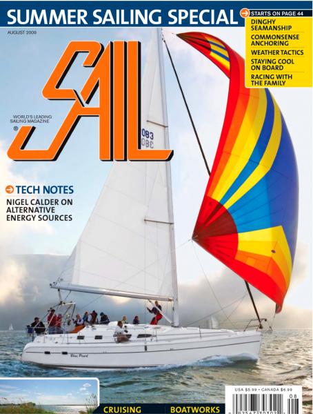 Blue Pearl, Hunter 41 on the cover of SAIL Magazine.