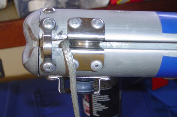 Boom outhaul exit sheave | Sailboat Owners Forums