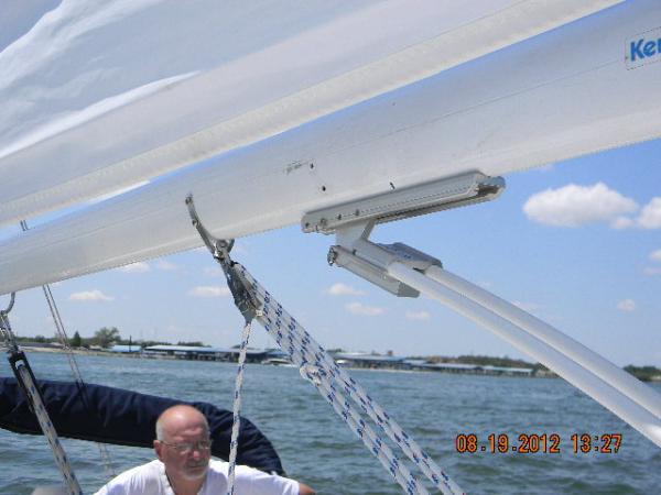 what is a boom kicker on a sailboat