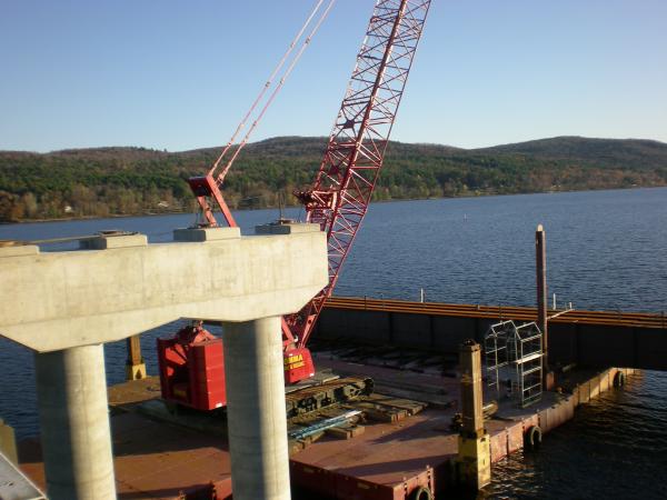 Building a new, tall bridge.  Will have access to 15 more miles of lake when completed!  Just gotta get that old bridge outta my way!