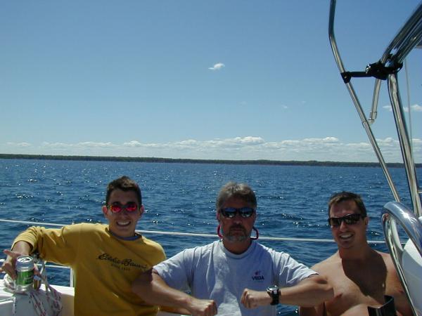 Captain Dave with sons Noah and Zak